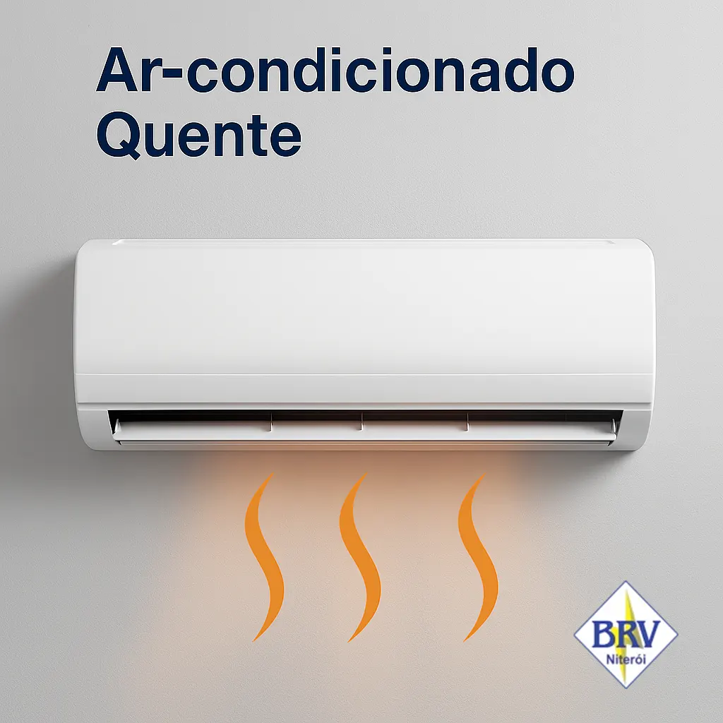 Infográfico ar-condicionado quente e frio